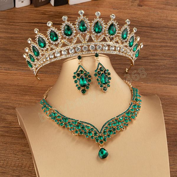 wedding hair accessories gold green color bridal headwear rhinestone tiaras pageant crowns wedding headpiece women earring necklace jewelry, Slivery;white
wedding hair accessories gold green color bridal headwear rhinestone tiaras pageant crowns wedding headpiece women earring necklace jewelry, Slivery;white