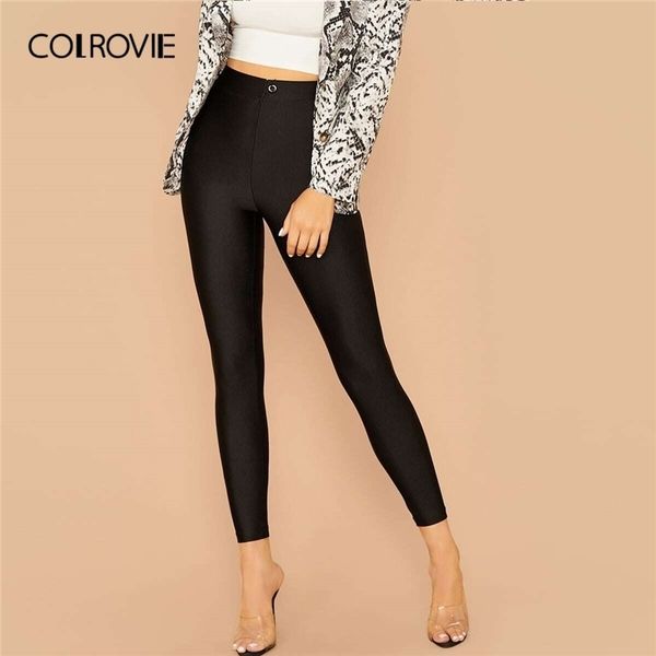 colrovie black button detail skinny pants women fashion autumn casual female solid long stretchy pencil pants y200418, Black;white
colrovie black button detail skinny pants women fashion autumn casual female solid long stretchy pencil pants y200418, Black;white