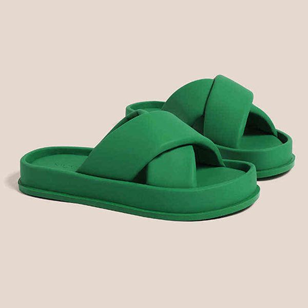 cross band slippers pu leather platform sandals women open toe beach slides thick bottom shoes summer outdoor flip flops 220615, Black
cross band slippers pu leather platform sandals women open toe beach slides thick bottom shoes summer outdoor flip flops 220615, Black