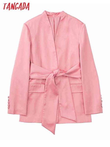 suit tangada women solid satin blazer jacket with slash pocket 2022 fashion fem, White;black
suit tangada women solid satin blazer jacket with slash pocket 2022 fashion fem, White;black