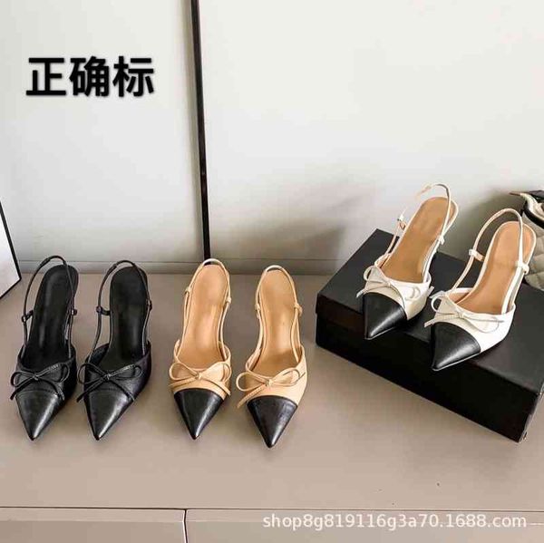 dress shoes high version c family small fragrance bow sandals women's leather fashion versatile color matching pointed thin heels ga9i, Black
dress shoes high version c family small fragrance bow sandals women's leather fashion versatile color matching pointed thin heels ga9i, Black