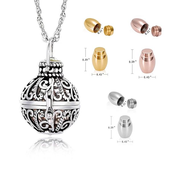 2022 popular styles hollow vintage necklace jewelry ball shape necklace memorial urn locket pendant cremation jewelry for ashes, Silver
2022 popular styles hollow vintage necklace jewelry ball shape necklace memorial urn locket pendant cremation jewelry for ashes, Silver