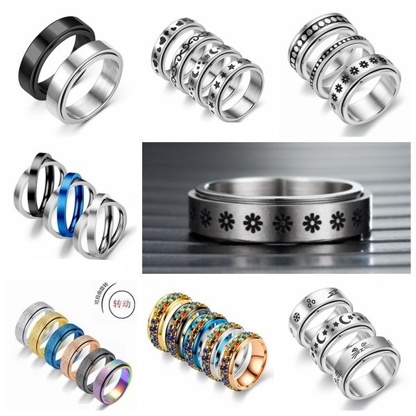 anxiety ring figet spinner rings for women men stainless steel rotate y spinning anti stress accessories jewelry gifts 220719, Silver
anxiety ring figet spinner rings for women men stainless steel rotate y spinning anti stress accessories jewelry gifts 220719, Silver