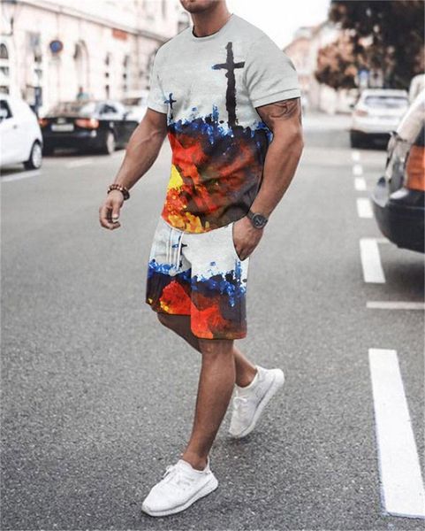 men's tracksuits fashion summer men's suit casual 3d printing t-shirt shorts sportswear clothes fitness clothesmen's, Gray
men's tracksuits fashion summer men's suit casual 3d printing t-shirt shorts sportswear clothes fitness clothesmen's, Gray