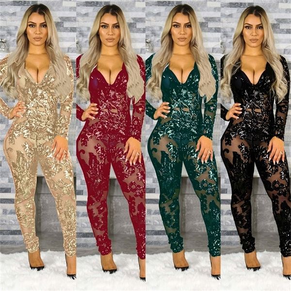 tsuretobe perspective sequins jumpsuits women bodycon party club romper long sleeve overalls deep vneck outfits female t200509, Black;white
tsuretobe perspective sequins jumpsuits women bodycon party club romper long sleeve overalls deep vneck outfits female t200509, Black;white