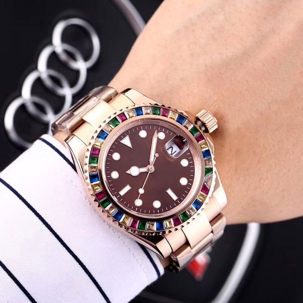 men's automatic mechanical watch 41mm colored diamond stainless steel sapphire water resistant excellent luminous watches, Silver
men's automatic mechanical watch 41mm colored diamond stainless steel sapphire water resistant excellent luminous watches, Silver
