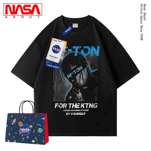 nasa co branded round neck short sleeve t-shirt men's 2022 summer new printed pure cotton trendy ins lovers' wear, White;black
nasa co branded round neck short sleeve t-shirt men's 2022 summer new printed pure cotton trendy ins lovers' wear, White;black