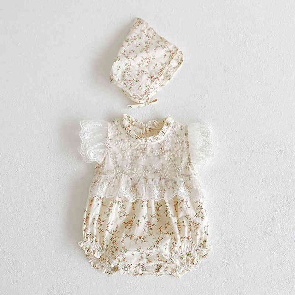 summer baby girls romper + lace hat floral organic cotton ruffles infant rompers newborn girl summer clothing baby party outfit aa220323, Blue
summer baby girls romper + lace hat floral organic cotton ruffles infant rompers newborn girl summer clothing baby party outfit aa220323, Blue