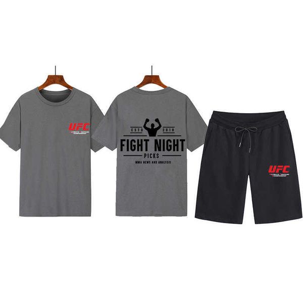 men's tracksuits fighting men's t-shirt short sleeve set summer sports leisure round neck pullover cotton two piece set, Gray
men's tracksuits fighting men's t-shirt short sleeve set summer sports leisure round neck pullover cotton two piece set, Gray
