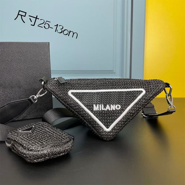 raffia triangle crossbody bag handbags purse removable wide strap fashion letters triangle sign silver hardware plain cluth wallets two piec
raffia triangle crossbody bag handbags purse removable wide strap fashion letters triangle sign silver hardware plain cluth wallets two piec