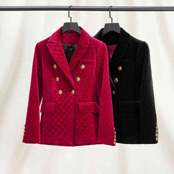 women's suits blazers high sense velvet winter diamond checkered thickened cotton double row button suit coat women's autumn golde, White;black
women's suits blazers high sense velvet winter diamond checkered thickened cotton double row button suit coat women's autumn golde, White;black