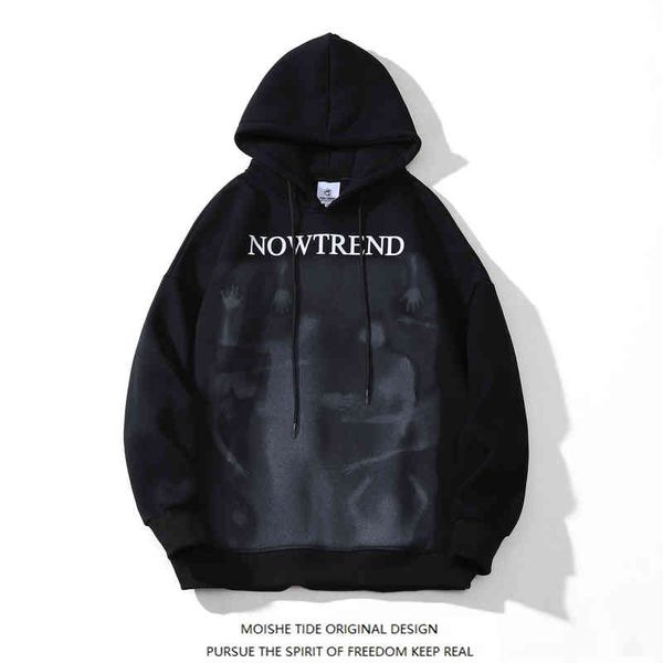 moishe tide european and american dark wind ghost print hoodie men's loose hip-hop couple plush jacket, Black
moishe tide european and american dark wind ghost print hoodie men's loose hip-hop couple plush jacket, Black