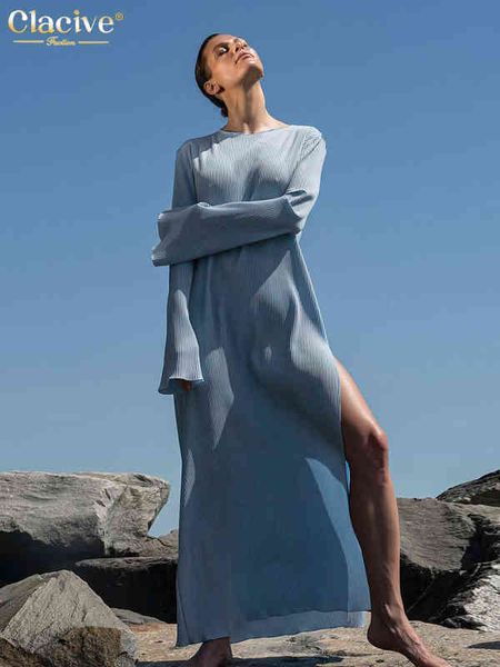 clacive fashion pink pleated midi dress lady autumn o-neck long sleeve bodycon dress elegant slit party dresses for women 2022 t220804, Black;gray
clacive fashion pink pleated midi dress lady autumn o-neck long sleeve bodycon dress elegant slit party dresses for women 2022 t220804, Black;gray