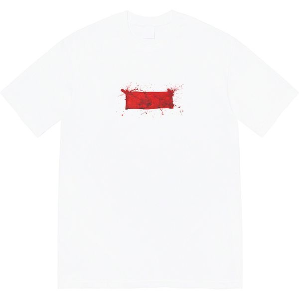 22ss new limited blood stain box letter printed tee america summer simple solid color short sleeve fashion casual breathable men women stree, White;black
22ss new limited blood stain box letter printed tee america summer simple solid color short sleeve fashion casual breathable men women stree, White;black