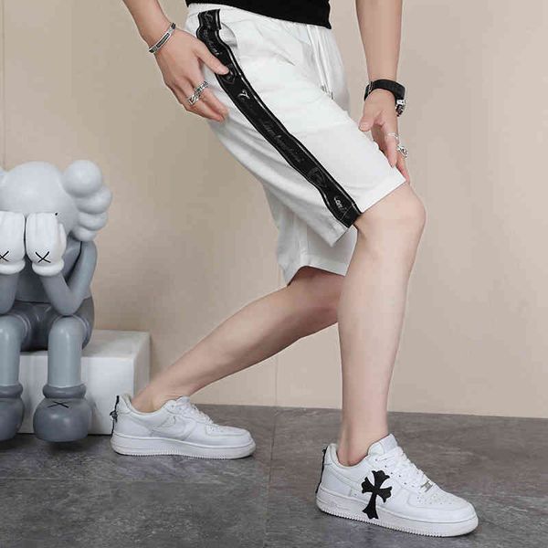 men's fashion trend new personality casual brand shorts wholesale summer thin slim fit embroidered pants, White;black
men's fashion trend new personality casual brand shorts wholesale summer thin slim fit embroidered pants, White;black