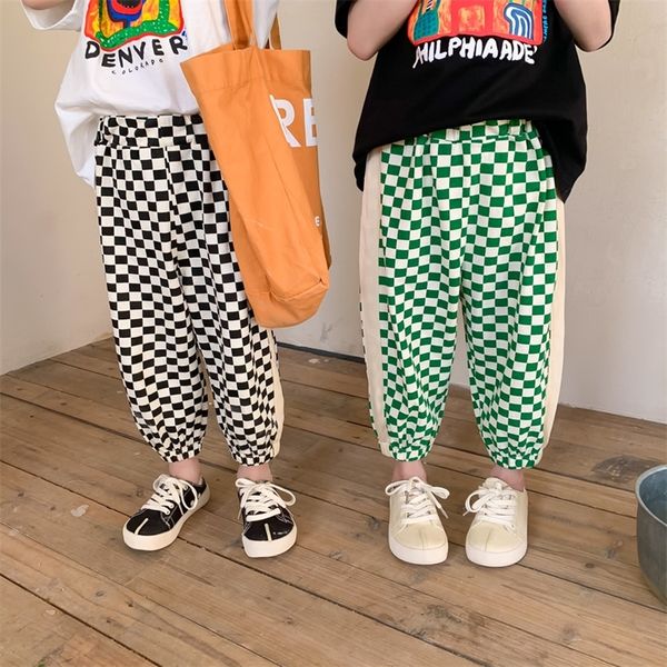 summer 4 colors plaid sports pants boys and girls cotton cool sweatpants 220512, Blue
summer 4 colors plaid sports pants boys and girls cotton cool sweatpants 220512, Blue