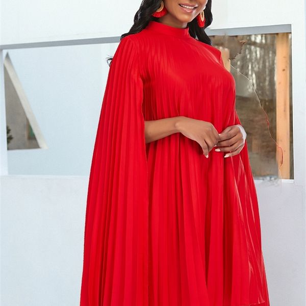african women oversized party dress pleat loose short dresses cloak sleeve stand collar large female birthday robes for summer 220425, Black;gray
african women oversized party dress pleat loose short dresses cloak sleeve stand collar large female birthday robes for summer 220425, Black;gray