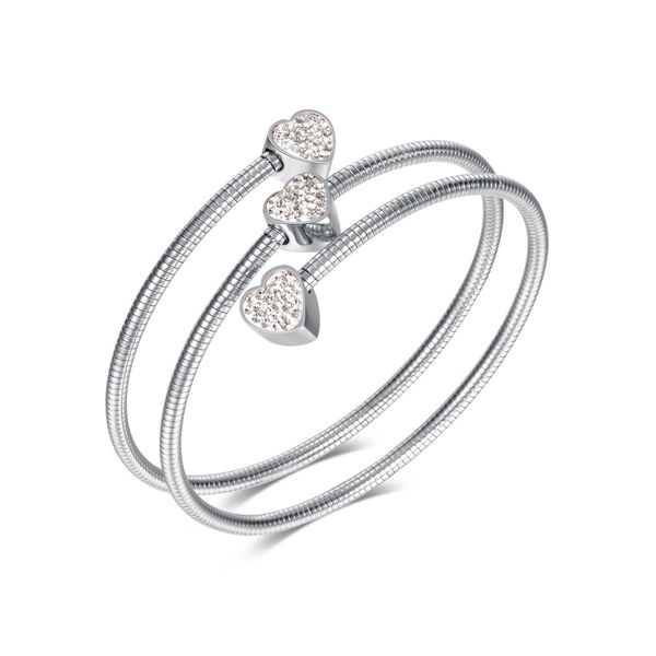 accessories geometric type simple steel bracelet 3 zirconia heart open stainless women, Golden;silver
accessories geometric type simple steel bracelet 3 zirconia heart open stainless women, Golden;silver