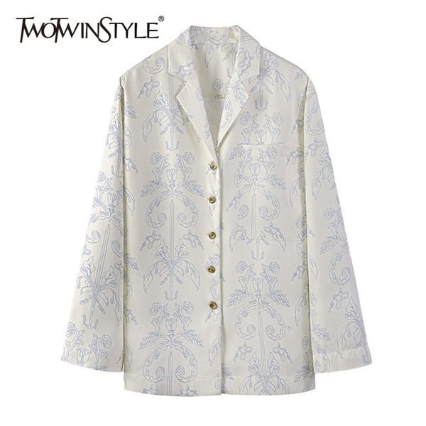 vintage print hit color shirt for women lapel long sleeve casual blouse female fashion clothing stylish 210423, White
vintage print hit color shirt for women lapel long sleeve casual blouse female fashion clothing stylish 210423, White