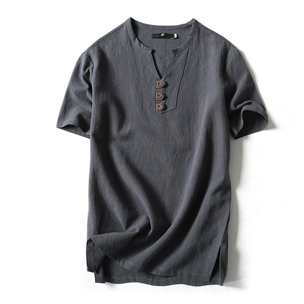 men t shirt summer cotton tshirts casual short sleeve chinese style vintage v neck tees plus size oversize black white 220325, White;black
men t shirt summer cotton tshirts casual short sleeve chinese style vintage v neck tees plus size oversize black white 220325, White;black