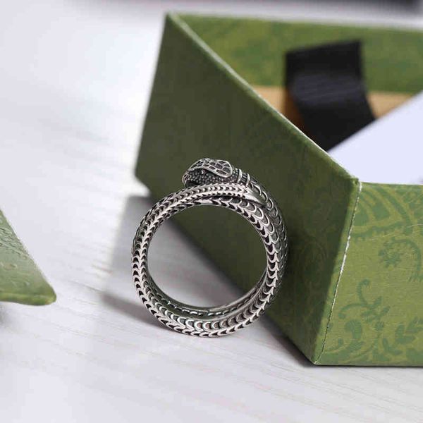 2023 designer new fashion jewelry spirit snake version double classic domineering ring for old black men and women lovers, Silver
2023 designer new fashion jewelry spirit snake version double classic domineering ring for old black men and women lovers, Silver