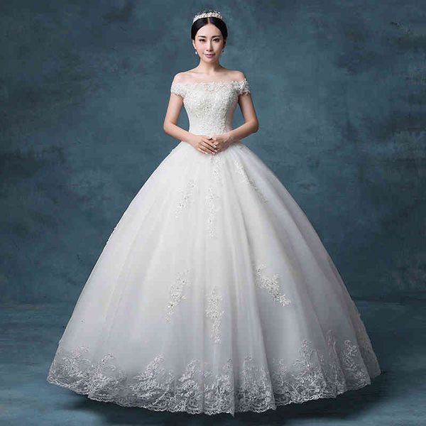 ball gown wedding dresses one shoulder wedding dress neat long tailed korean bride slim and simple in summer, White
ball gown wedding dresses one shoulder wedding dress neat long tailed korean bride slim and simple in summer, White