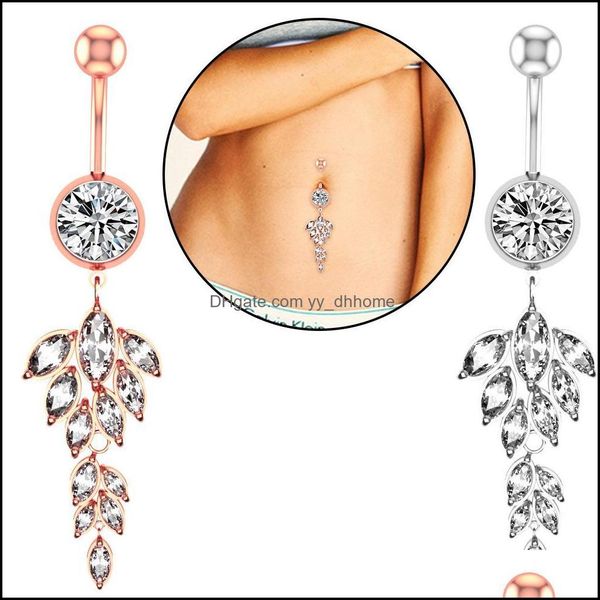 navel bell button rings body jewelry fashion dangle bars crystal leaves tassel piercing umbilical nail drop delivery 2021 i19yx, Silver
navel bell button rings body jewelry fashion dangle bars crystal leaves tassel piercing umbilical nail drop delivery 2021 i19yx, Silver