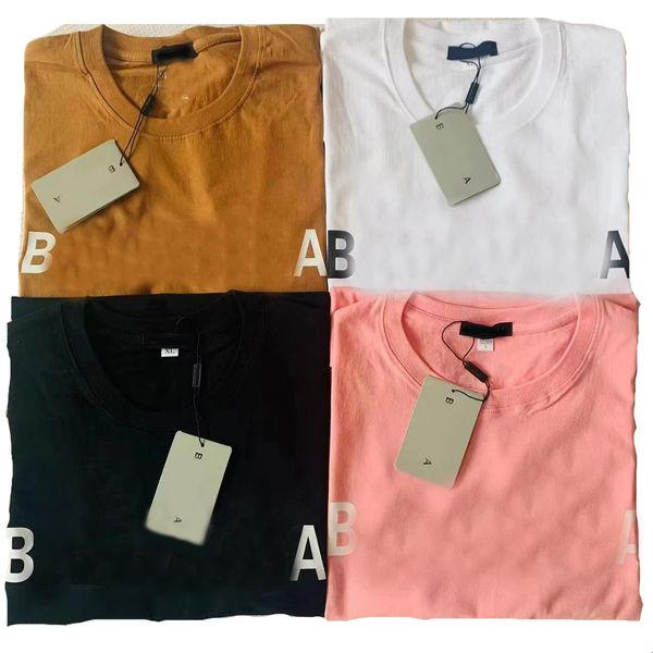 2022 letter loose short-sleeved round collar t-shirts for men and women in summer, White
2022 letter loose short-sleeved round collar t-shirts for men and women in summer, White