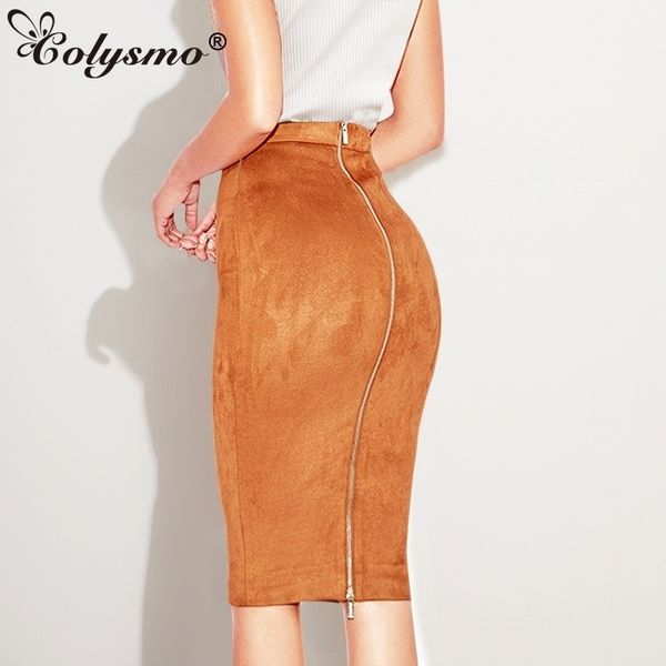 colysmo autumn suede midi skirt high waist faux leather skirt winter skirts twoway zipper through pencil skirt saia midi y200326, Black
colysmo autumn suede midi skirt high waist faux leather skirt winter skirts twoway zipper through pencil skirt saia midi y200326, Black