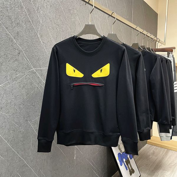 men's hoodies & sweatshirts designer discount little monster devil eye zipper pocket leather collage men's slim round neck pullove, Black
men's hoodies & sweatshirts designer discount little monster devil eye zipper pocket leather collage men's slim round neck pullove, Black