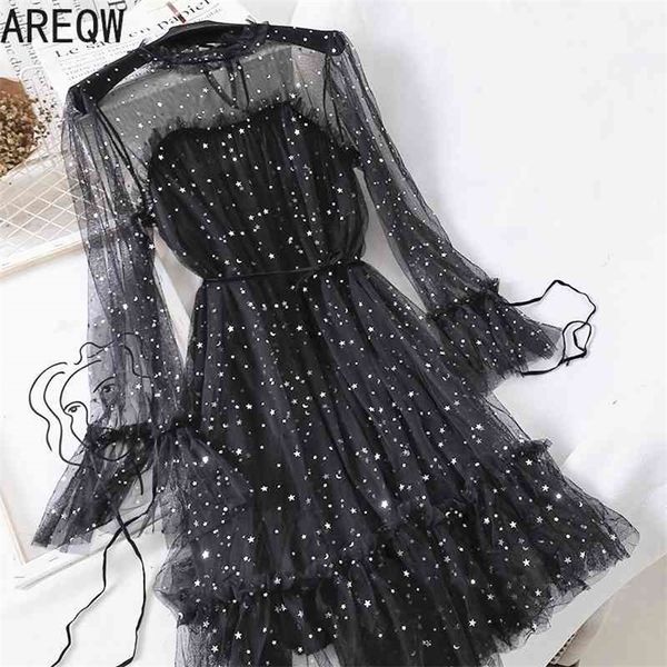2021 new women summer clothing bling sequined long sleeve dress elastic slim mesh gauze tulle dress 210322, Black;gray
2021 new women summer clothing bling sequined long sleeve dress elastic slim mesh gauze tulle dress 210322, Black;gray