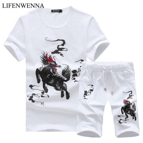 fashion kirin embroidery suits for men chinese style cotton suit sets 2020 new summer short sets mens casual t shirt shorts lj201126, Gray
fashion kirin embroidery suits for men chinese style cotton suit sets 2020 new summer short sets mens casual t shirt shorts lj201126, Gray