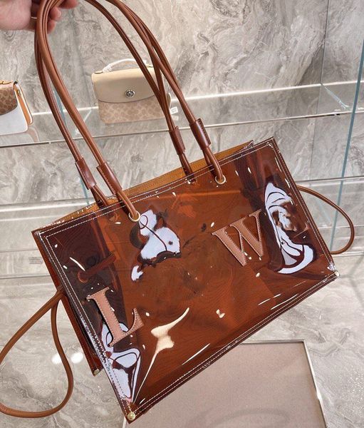 new clear transparent shopping bags the tote bag woman jelly composite purse designer bag luxury handbag large capacity totes 2022 quality
new clear transparent shopping bags the tote bag woman jelly composite purse designer bag luxury handbag large capacity totes 2022 quality