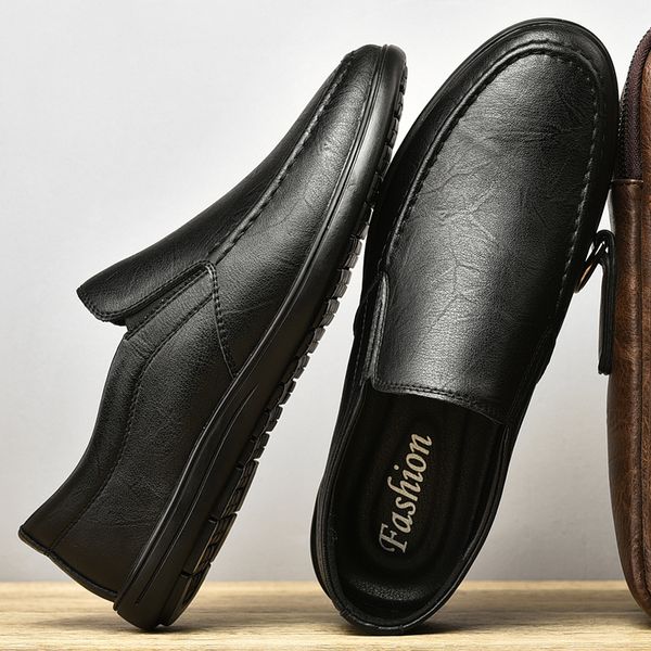 men casual shoes luxury 2022 leather mens loafers moccasins breathable slip on driving shoes minimalist shoes for men comfy soft, Black
men casual shoes luxury 2022 leather mens loafers moccasins breathable slip on driving shoes minimalist shoes for men comfy soft, Black