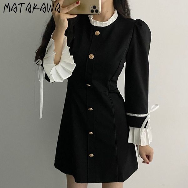 flare sleeve black femme robe hepburn style vestidos fight receiving slim waist mini dresses for women 210506, Black;gray
flare sleeve black femme robe hepburn style vestidos fight receiving slim waist mini dresses for women 210506, Black;gray