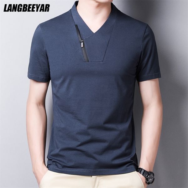 95% cotton 5% spandex brand summer t shirt for men v neck plain short sleeve casual fashion men clothes 220509, White;black
95% cotton 5% spandex brand summer t shirt for men v neck plain short sleeve casual fashion men clothes 220509, White;black