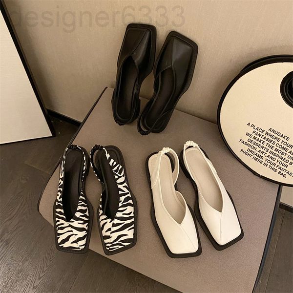 sandals designer fashion baotou sandals women's summer style square head design sense of minority shoes flat half slippers single r26q, Black
sandals designer fashion baotou sandals women's summer style square head design sense of minority shoes flat half slippers single r26q, Black