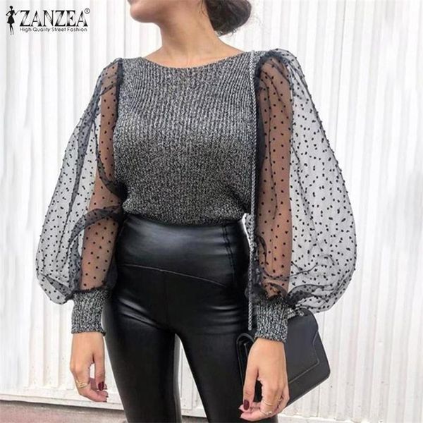 2020 women patchwork mesh puff sleeve tunic blusas office work chic ol shirt womens knitted blouses plus size t200321, White
2020 women patchwork mesh puff sleeve tunic blusas office work chic ol shirt womens knitted blouses plus size t200321, White