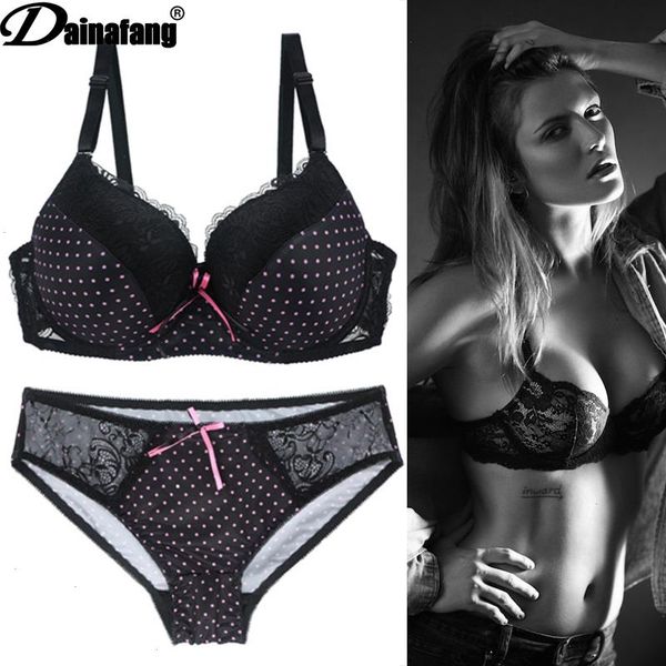 dainafang bcde cup bra sets lace push up women underwear panties refreshing france plus size lingerie suit, Red;black
dainafang bcde cup bra sets lace push up women underwear panties refreshing france plus size lingerie suit, Red;black