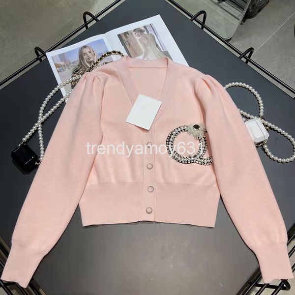 women's knits & tees early spring age reducing foreign style small fragrant pink heavy industry nail bead knitted cardigan women's, White
women's knits & tees early spring age reducing foreign style small fragrant pink heavy industry nail bead knitted cardigan women's, White