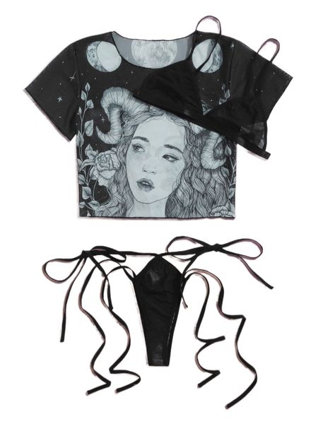 romwe x herminedecrayon starsalign capricorn 3pack mesh lingerie set & c0vs#, Black;red
romwe x herminedecrayon starsalign capricorn 3pack mesh lingerie set & c0vs#, Black;red