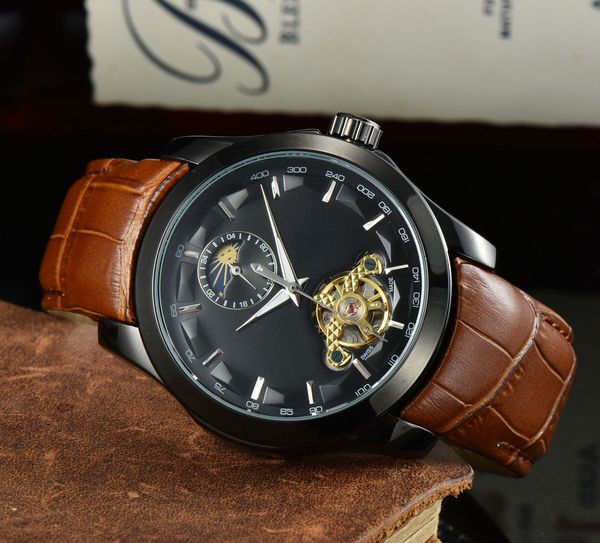 full-featured sun and moon chronograph automatic mechanical men's business gentleman watch talk about, Slivery;brown
full-featured sun and moon chronograph automatic mechanical men's business gentleman watch talk about, Slivery;brown