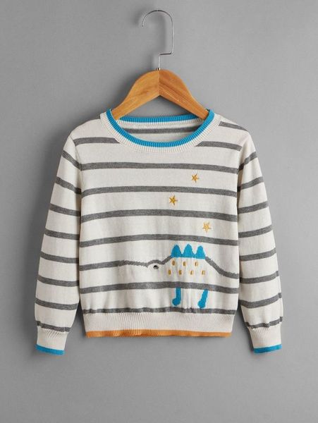 toddler boys cartoon & striped pattern sweater she, Blue
toddler boys cartoon & striped pattern sweater she, Blue