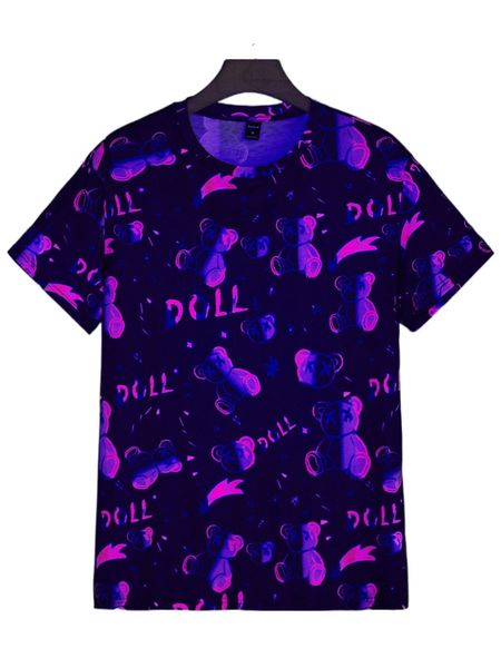 men reflective bear & letter graphic tee k8bv#, White;black
men reflective bear & letter graphic tee k8bv#, White;black