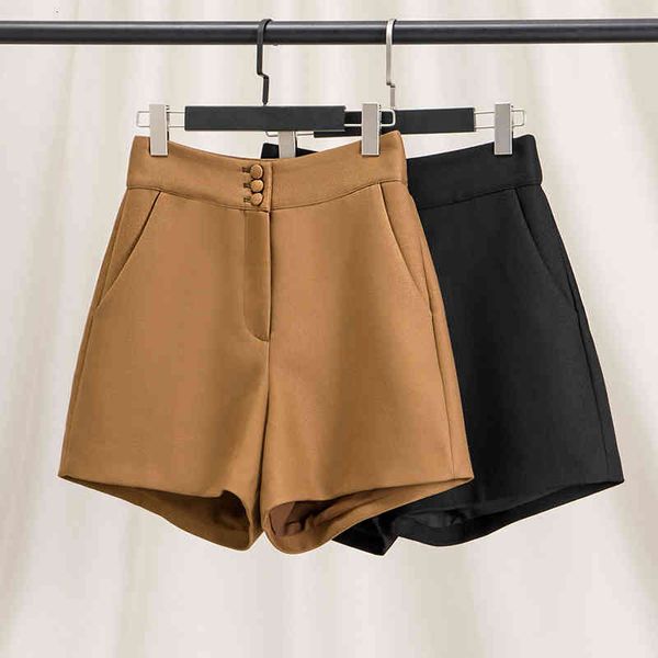 women's shorts autumn and winter coffee color card high waist wide leg shorts women's wear net red a-shaped fine imitation wool, White;black 
women's shorts autumn and winter coffee color card high waist wide leg shorts women's wear net red a-shaped fine imitation wool, White;black