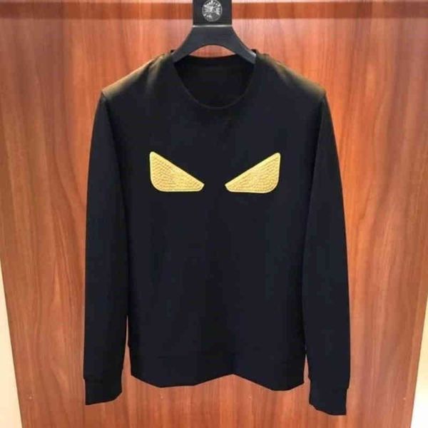 cotton sweater tide brand fdi round neck long sleeve t-shirt little monster embroidered loose rivet decorative men's jacket, Black
cotton sweater tide brand fdi round neck long sleeve t-shirt little monster embroidered loose rivet decorative men's jacket, Black