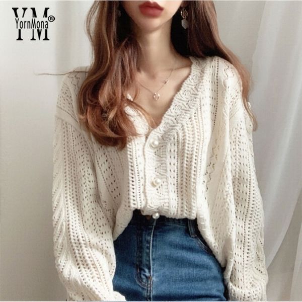 yornmona women cardigan hollow out spring autumn long sleeve fashion cardigan sweaters korean fashion knitted cardigan y200915, White;black
yornmona women cardigan hollow out spring autumn long sleeve fashion cardigan sweaters korean fashion knitted cardigan y200915, White;black