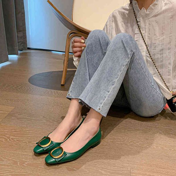boots spring cowhide single shoes women's korean version solid color and summer elegant metal buckle square head thick heel low 300z, Black
boots spring cowhide single shoes women's korean version solid color and summer elegant metal buckle square head thick heel low 300z, Black