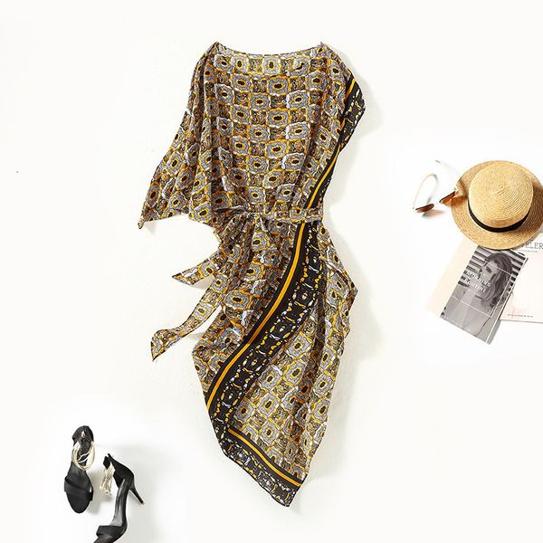 casual dresses women's summer silk printing irregular ribbon large loose mulberry 0bny, Black;gray
casual dresses women's summer silk printing irregular ribbon large loose mulberry 0bny, Black;gray