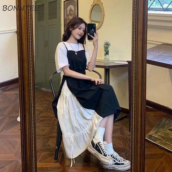 dress women spaghetti strap casual party rib patchwork summer loose a-line high waist korean style elegant simple chic, Black;gray
dress women spaghetti strap casual party rib patchwork summer loose a-line high waist korean style elegant simple chic, Black;gray
